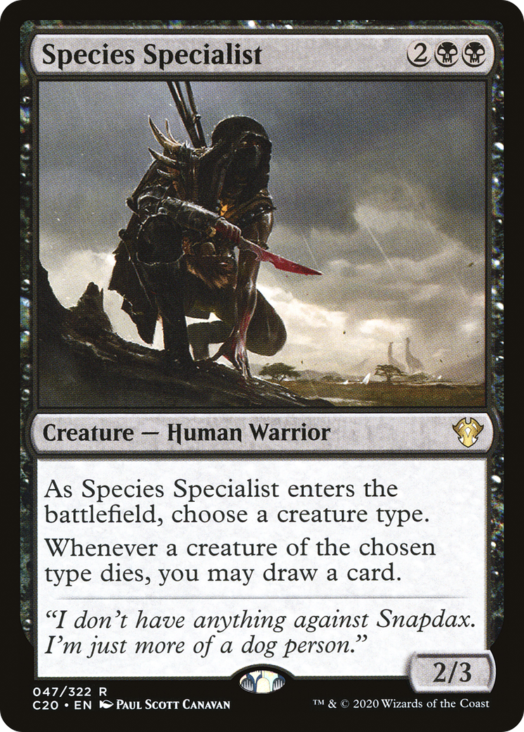Species Specialist (047) - Commander 2020