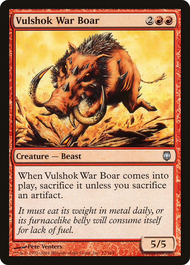 Vulshok War Boar (072) Foil - Darksteel