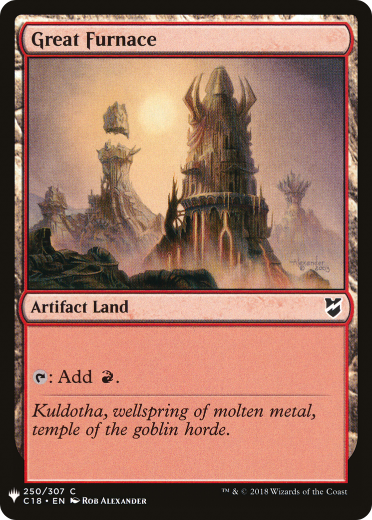 Great Furnace (C18-250) - The List