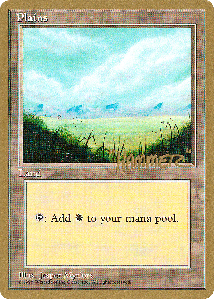 Plains (C) - 1996 Shawn "Hammer" Regnier (4ED) - Pro Tour Collector Set