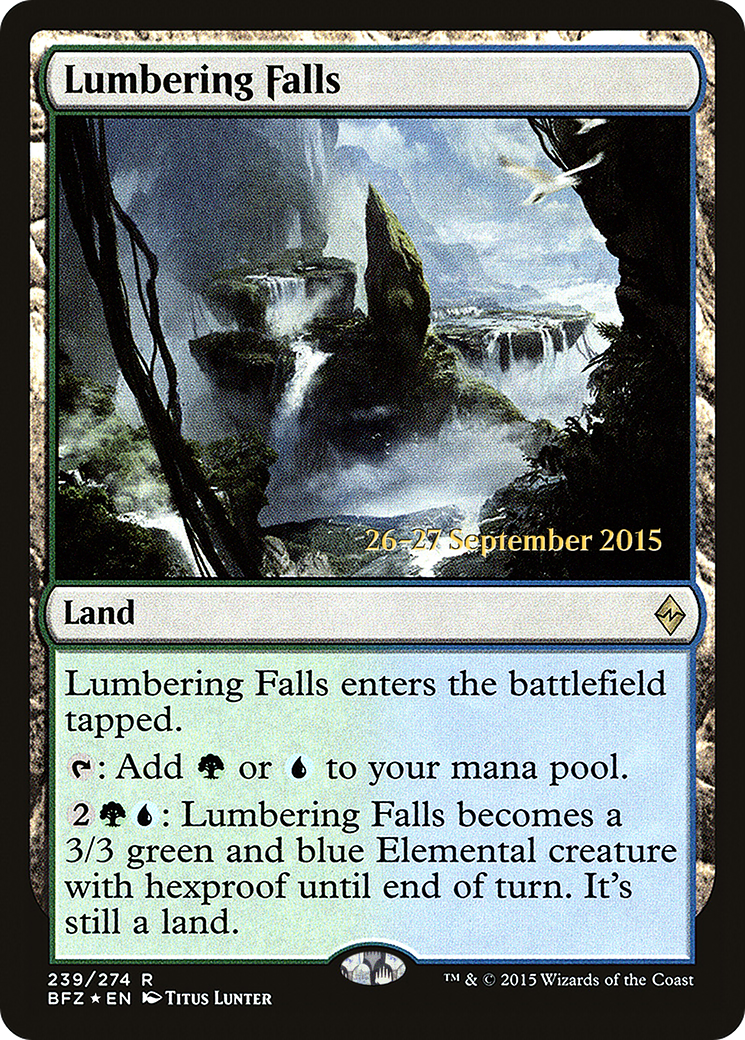 Lumbering Falls (239) Foil - Battle for Zendikar Promos