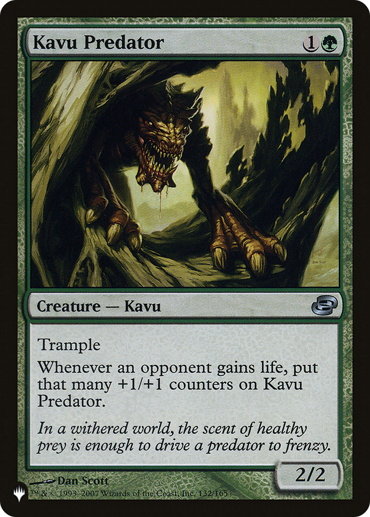 Kavu Predator (PLC-132) - The List