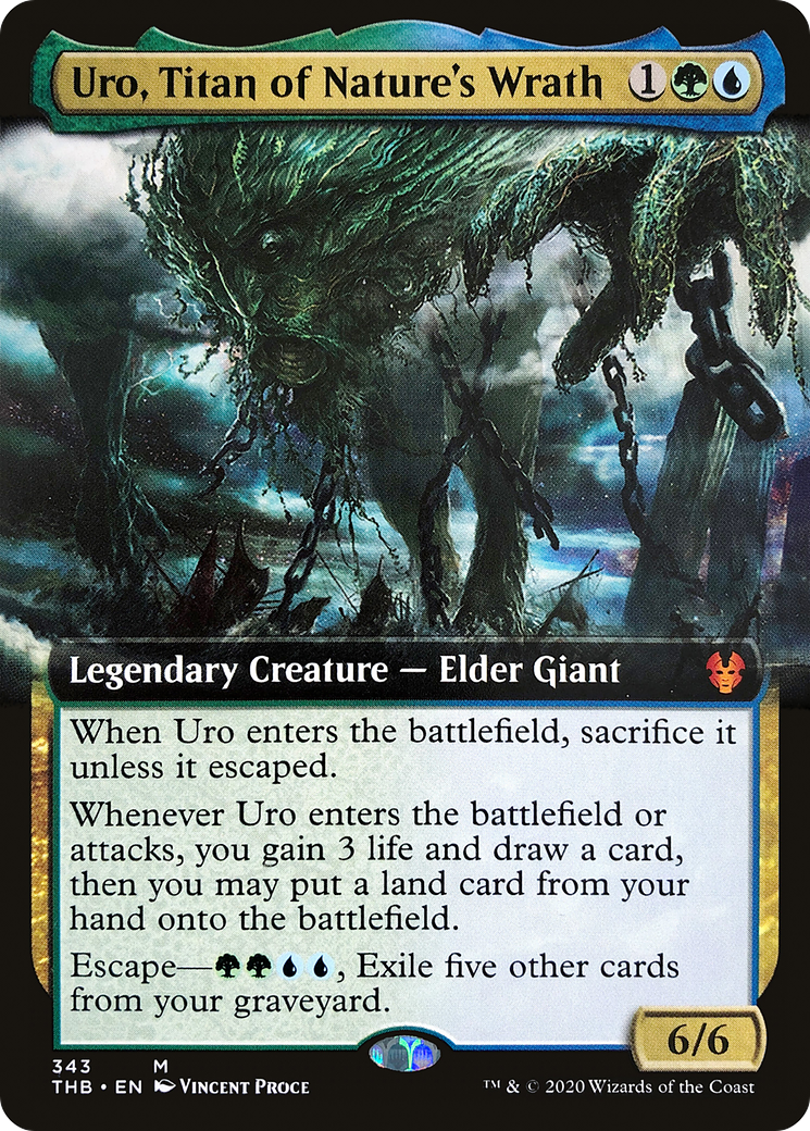 Uro, Titan of Nature's Wrath (Extended Art) (343) Foil - Theros Beyond Death