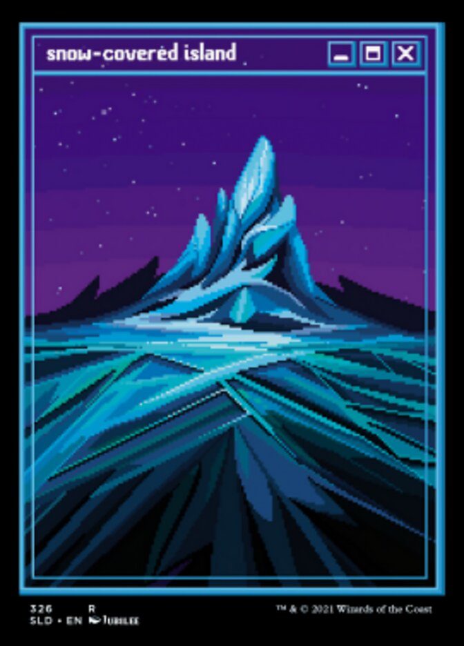 Snow-Covered Island (PixelSnowLands.jpg) (326) Foil - Secret Lair Drop Series