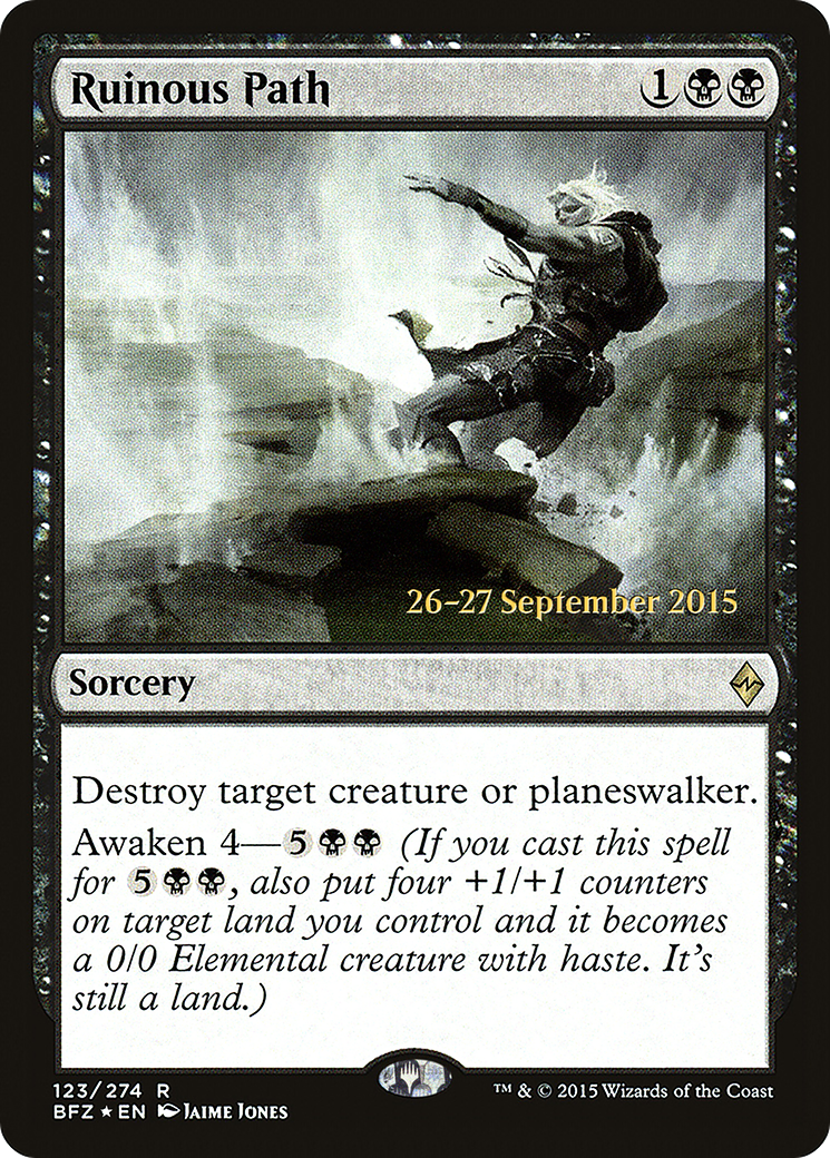 Ruinous Path (123s) Foil - Battle for Zendikar Promos