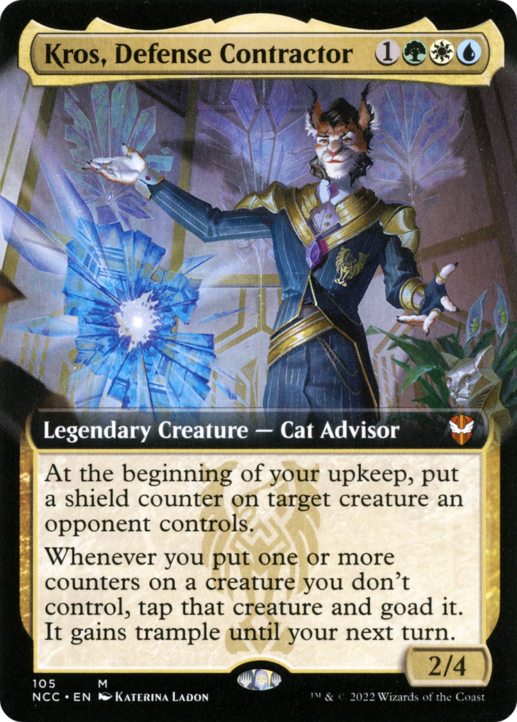 Kros, Defense Contractor (Extended Art) (105) Foil - New Capenna Commander