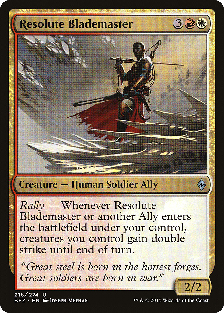 Resolute Blademaster (218) - Battle for Zendikar