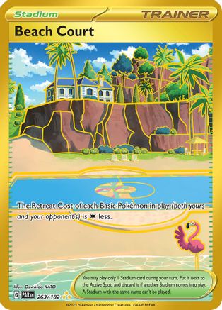 Beach Court (Gold) (263) Holofoil - Paradox Rift