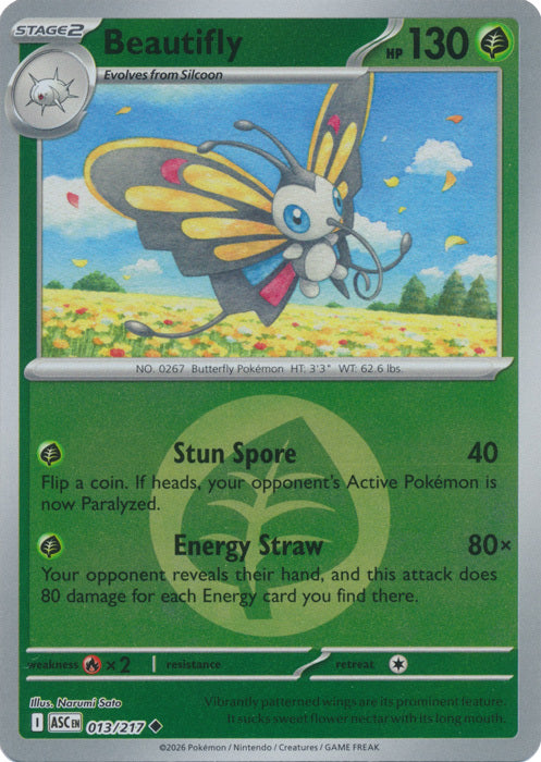 Beautifly (Energy Symbol Pattern) (13) Reverse Holofoil - Ascended Heroes