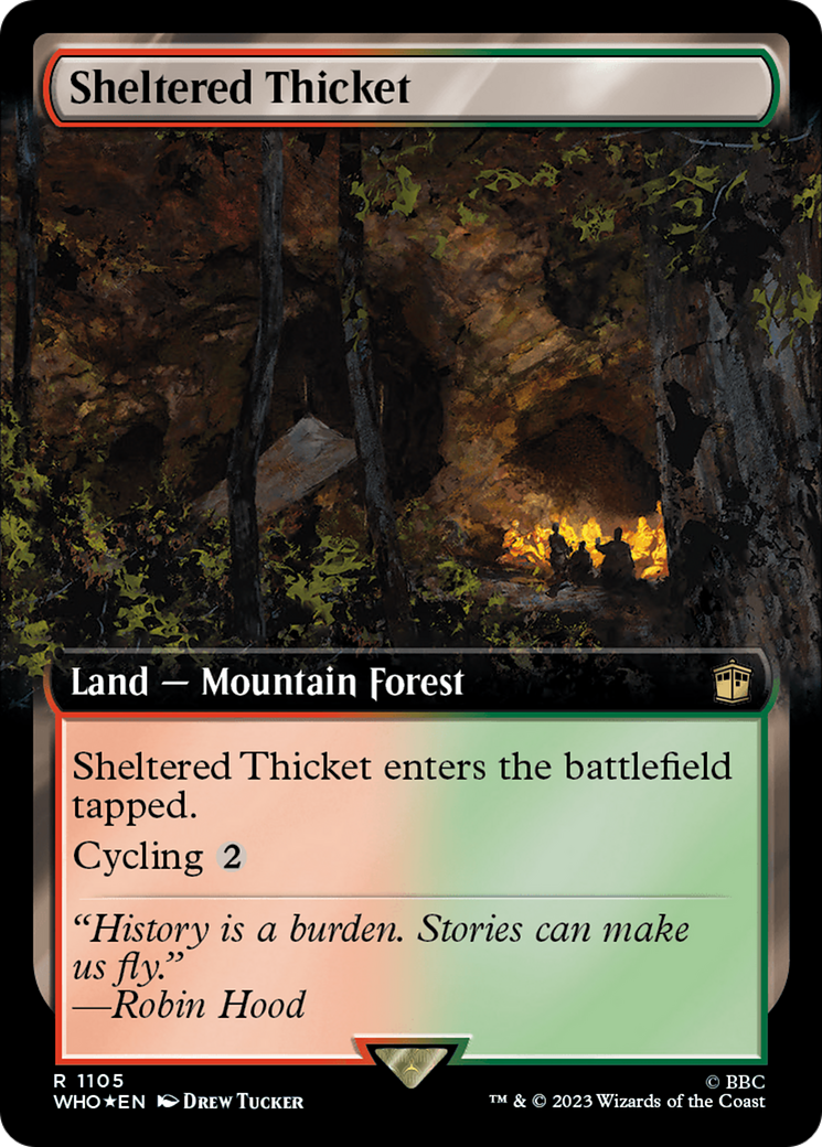 Sheltered Thicket (Extended Art) (1105) Foil - Doctor Who