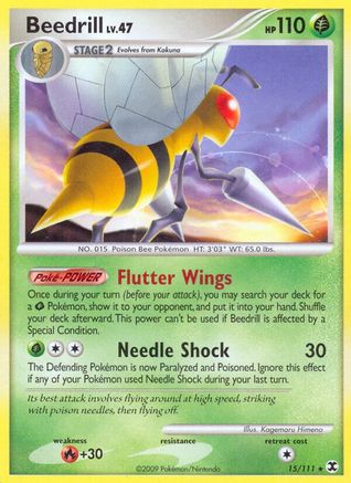 Beedrill (15) Reverse Holofoil - Rising Rivals