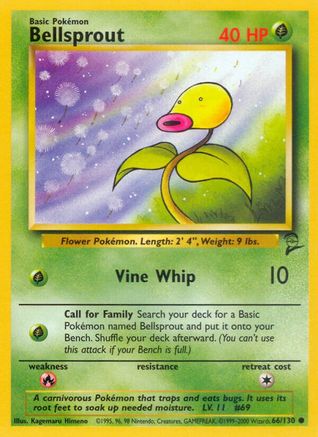 Bellsprout (66) - Base Set 2