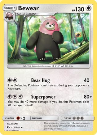 Bewear (112) Reverse Holofoil - Sun & Moon