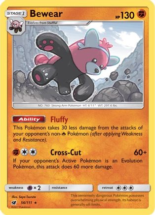 Bewear (56) Reverse Holofoil - Crimson Invasion