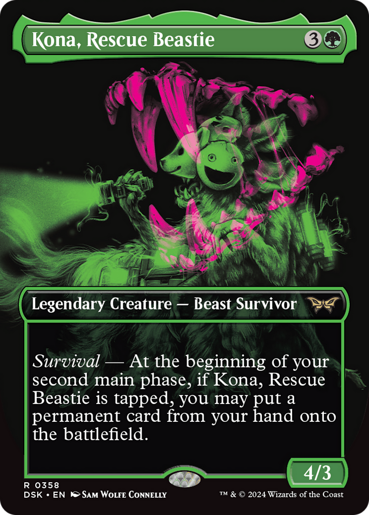 Kona, Rescue Beastie (Showcase) (358) Foil - Duskmourn: House of Horror