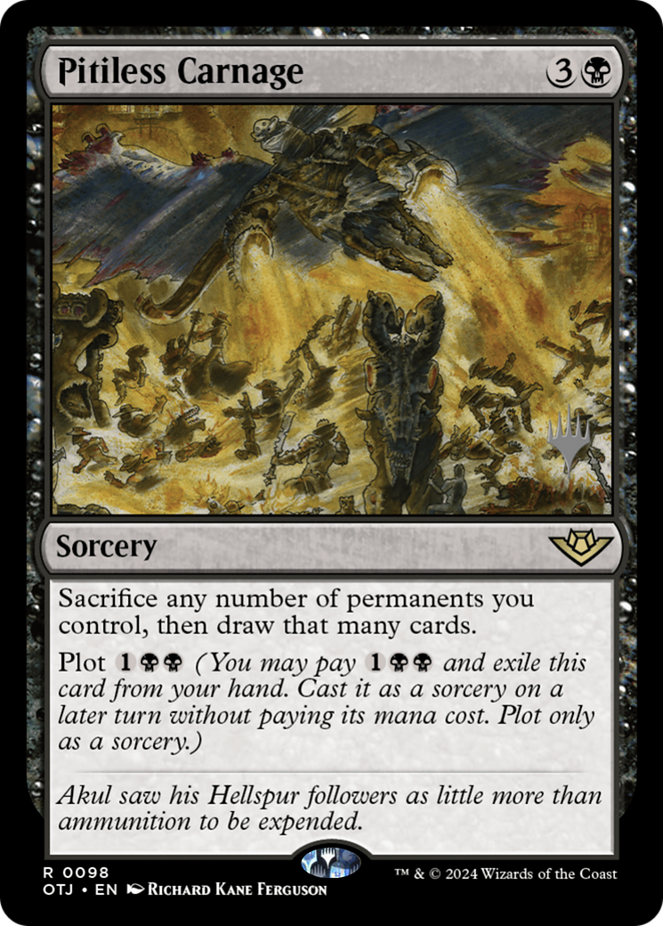 Pitiless Carnage (098) Foil - Outlaws of Thunder Junction Promos