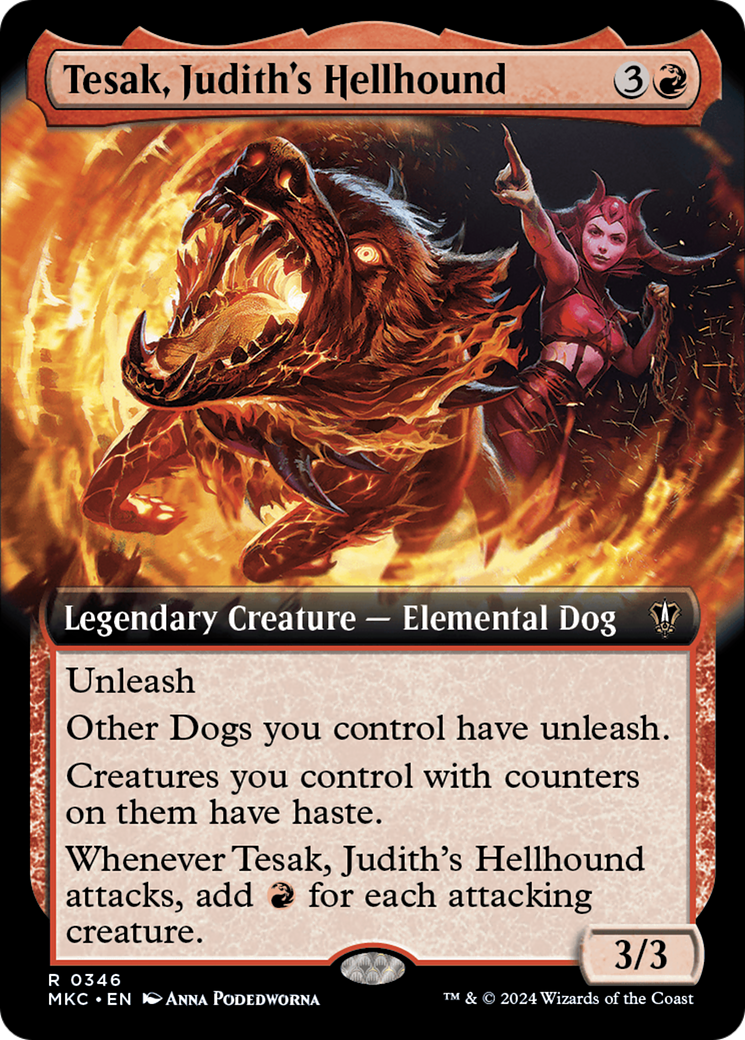 Tesak, Judith's Hellhound (Extended Art) (346) - Murders at Karlov Manor Commander
