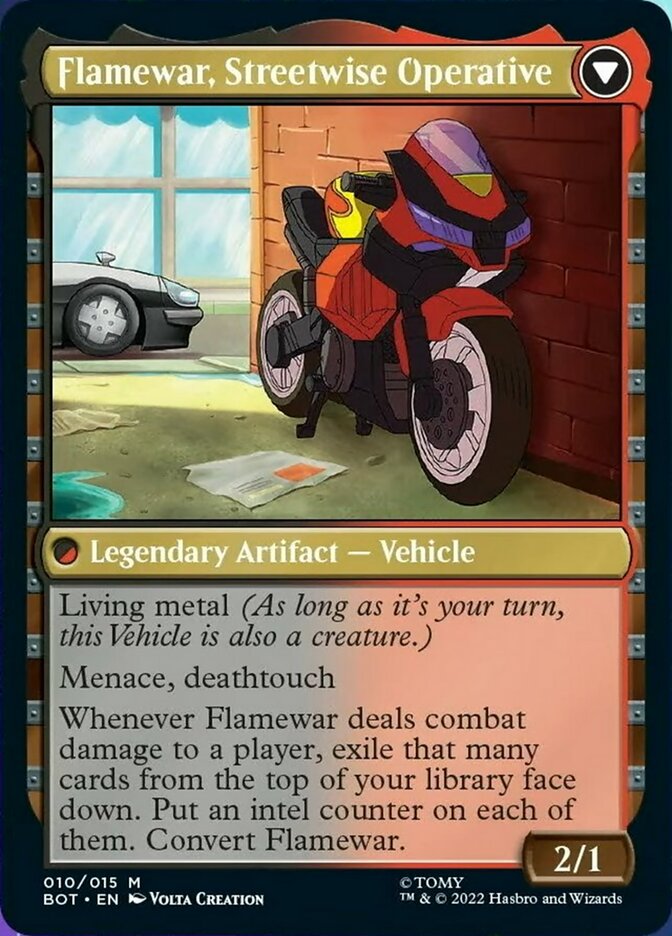 Flamewar, Brash Veteran // Flamewar, Streetwise Operative (010) - Transformers