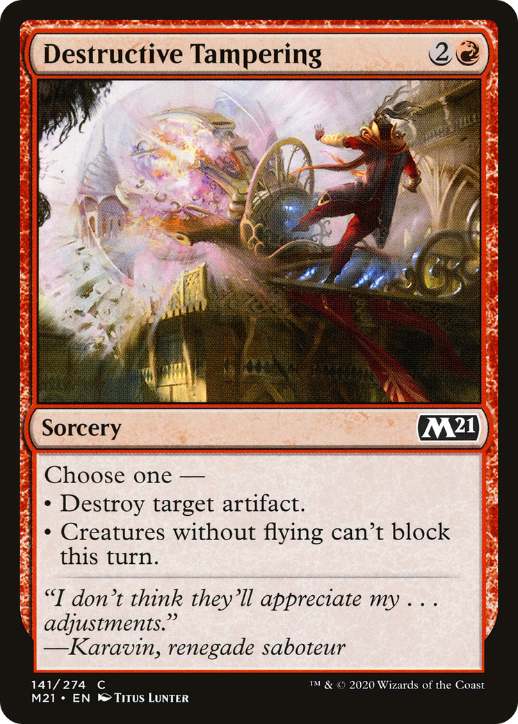 Destructive Tampering (141) Foil - Core Set 2021