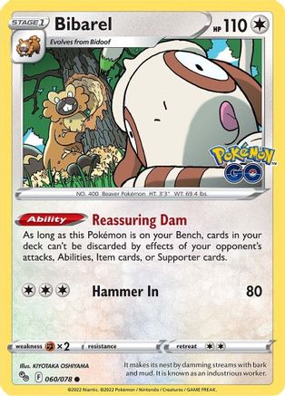 Bibarel (60) Reverse Holofoil - Pokemon GO