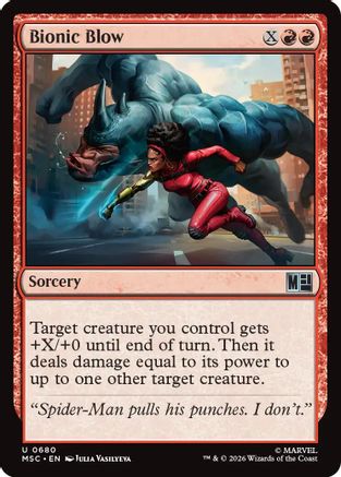 Bionic Blow (680) Foil - Commander: Marvel Super Heroes