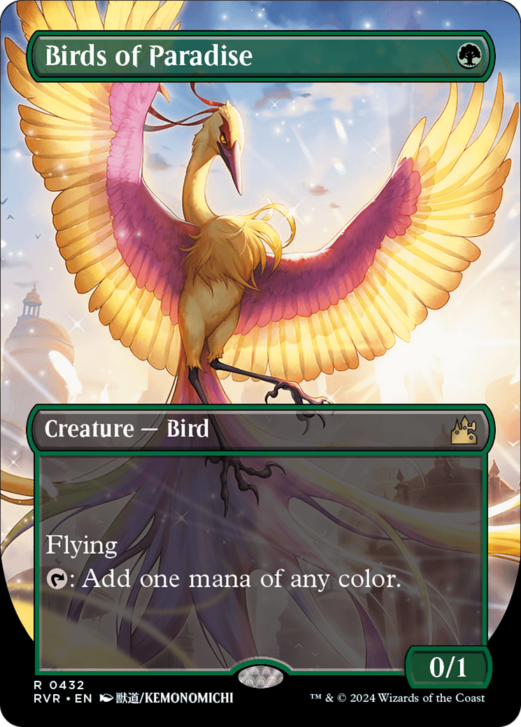 Birds of Paradise (Anime Borderless) (432) - Ravnica Remastered