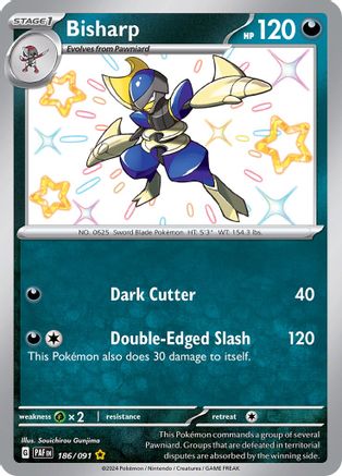 Bisharp (186) Holofoil - Paldean Fates