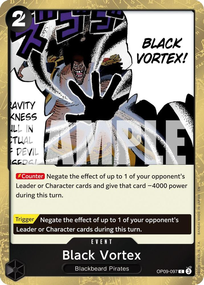 Black Vortex (Pirate Foil) (OP09-097) Foil