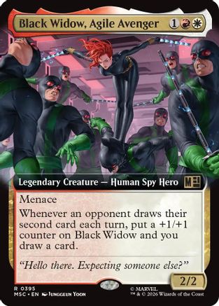 Black Widow, Agile Avenger (Extended Art) (395) - Commander: Marvel Super Heroes