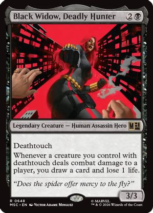 Black Widow, Deadly Hunter (648) - Commander: Marvel Super Heroes