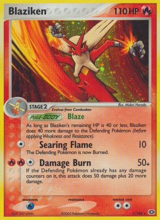 Blaziken (1) Reverse Holofoil - Emerald