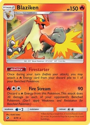 Blaziken (6) Reverse Holofoil - Dragon Majesty