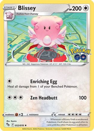 Blissey (52) Holofoil - Pokemon GO