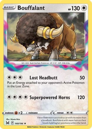 Bouffalant (148) Reverse Holofoil - Lost Origin