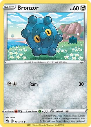 Bronzor (101) Reverse Holofoil - Battle Styles