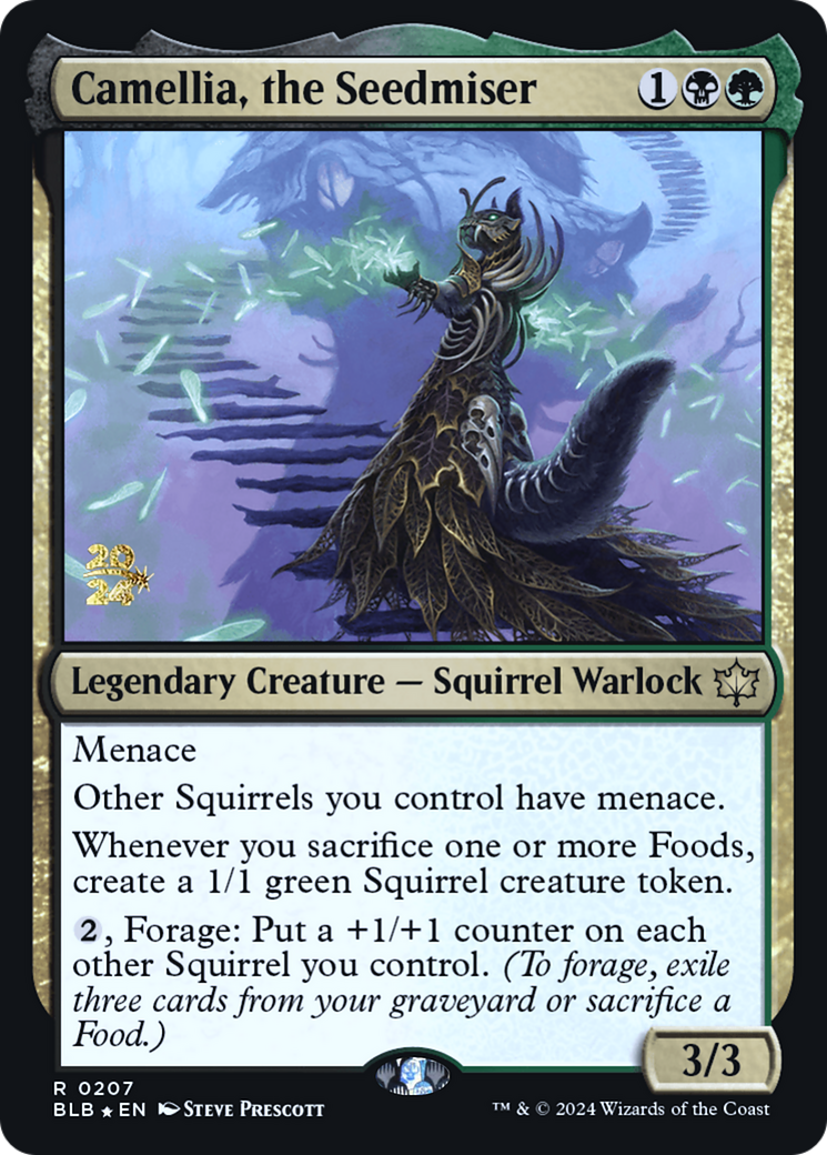 Camellia, the Seedmiser (207) Foil - Bloomburrow Promos
