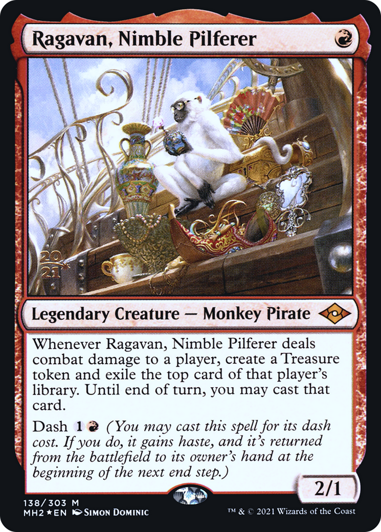Ragavan, Nimble Pilferer (138) Foil - Modern Horizons 2 Promos