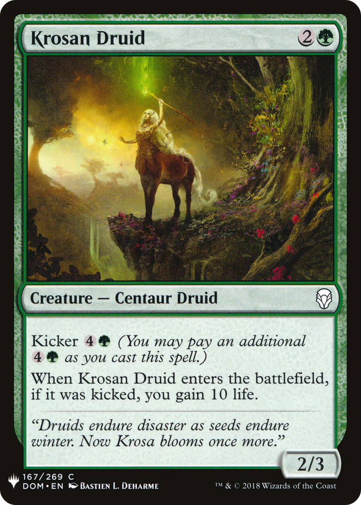Krosan Druid (DOM-167) - The List