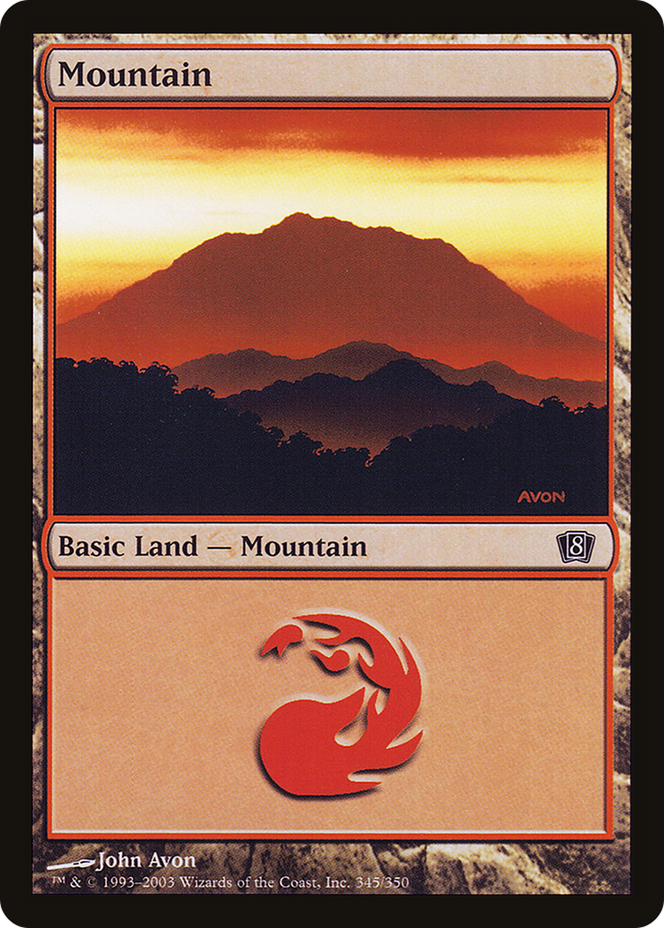 Mountain (345) Foil - Eighth Edition