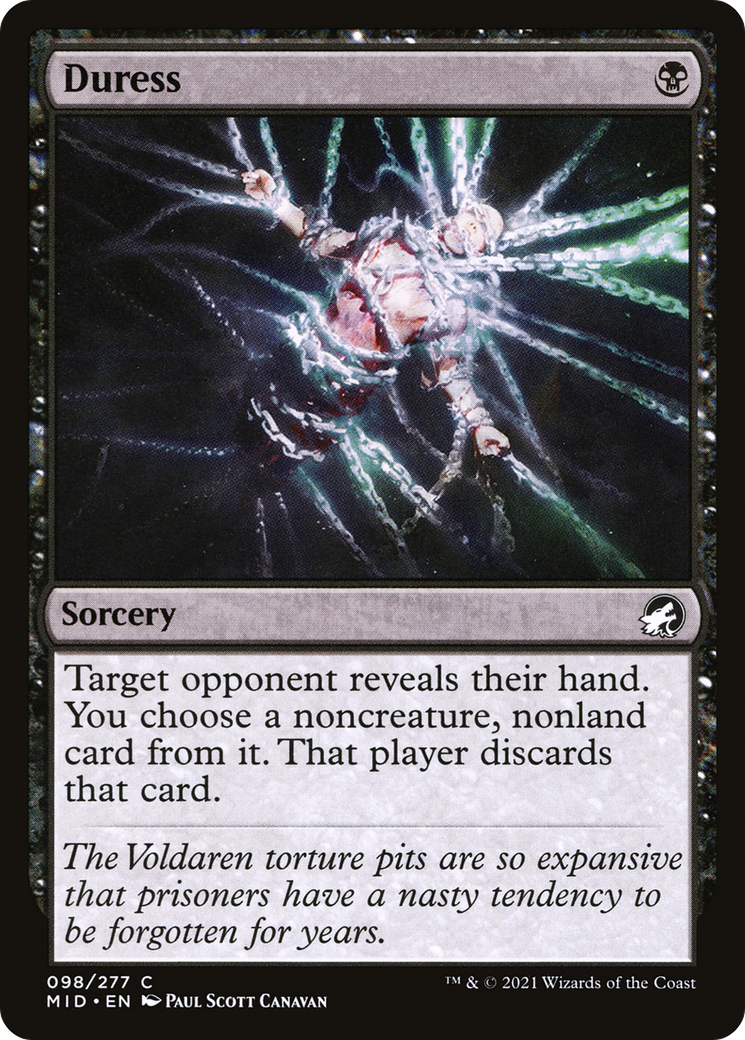 Duress (098) Foil - Innistrad: Midnight Hunt
