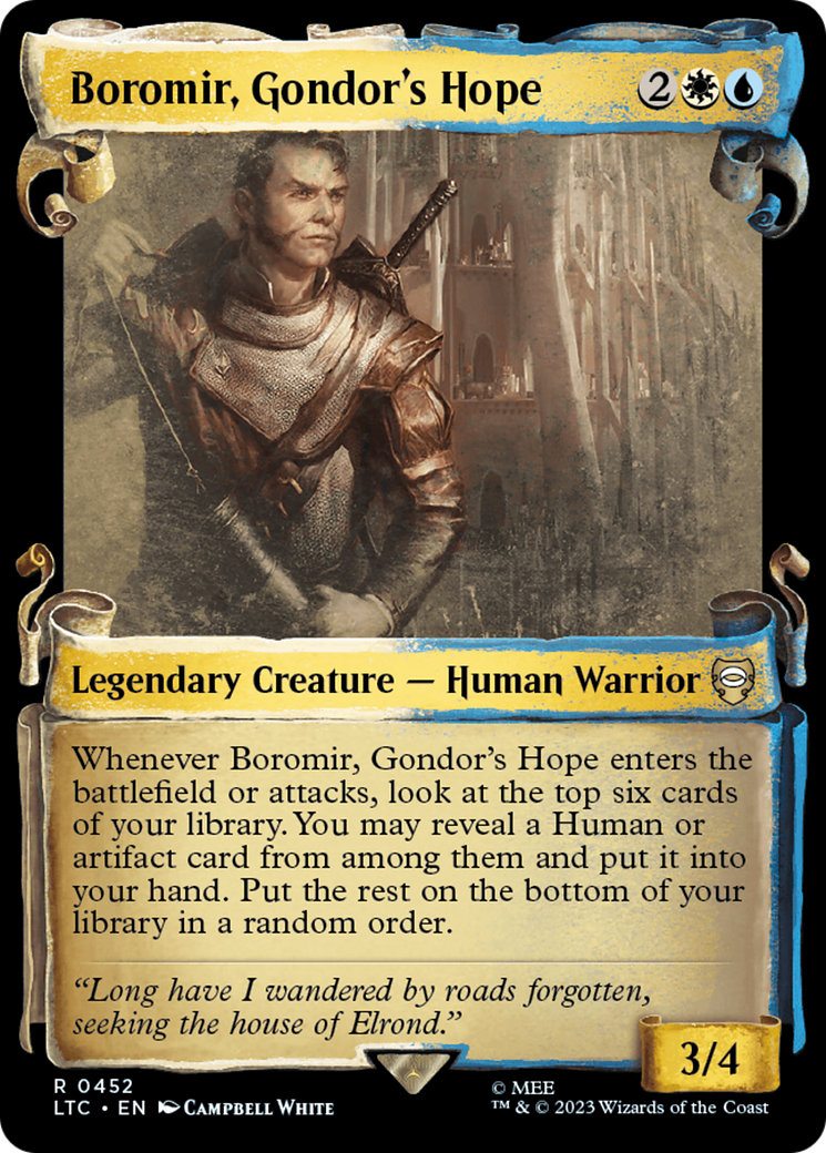 Boromir, Gondor's Hope (Showcase) (452) Foil - Tales of Middle-earth Commander