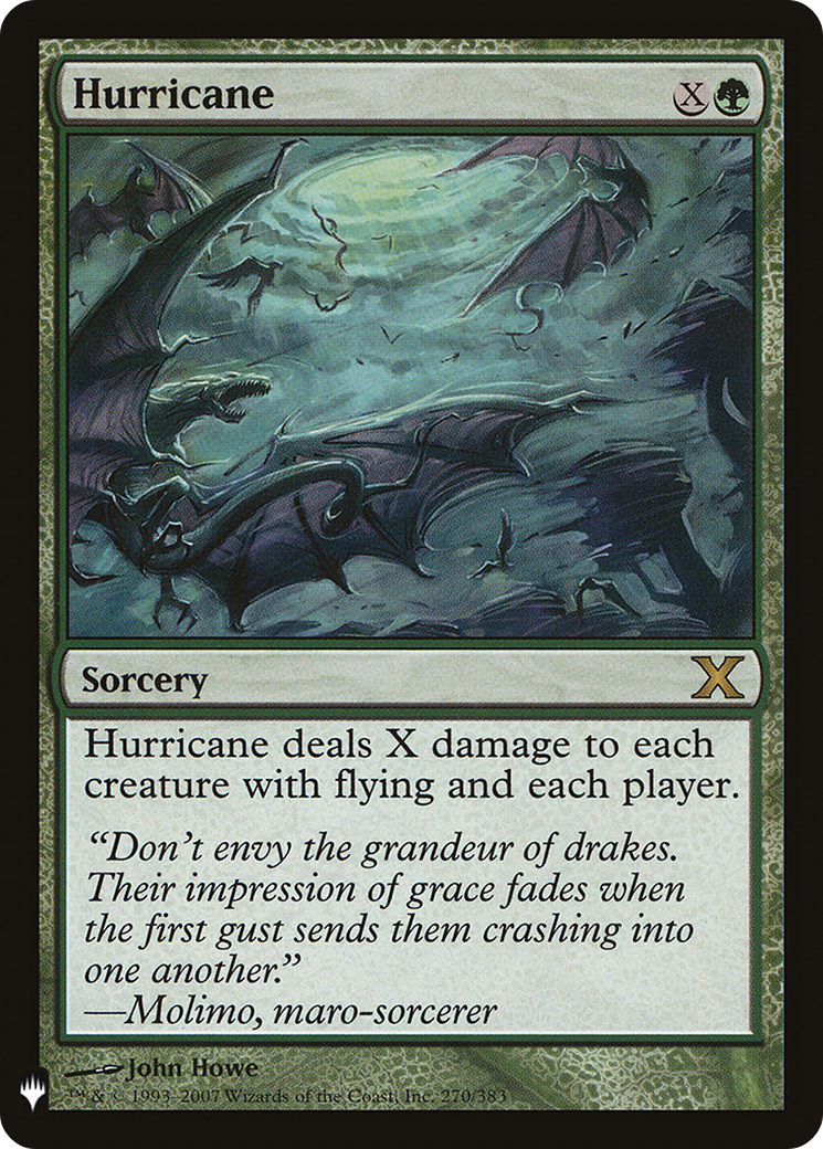 Hurricane (10E-270) - The List