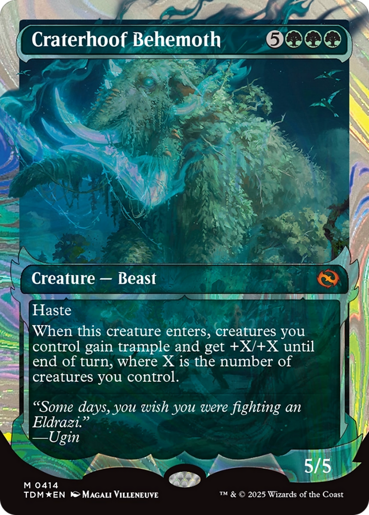 Craterhoof Behemoth (Showcase) (414) Halo Foil - Tarkir: Dragonstorm