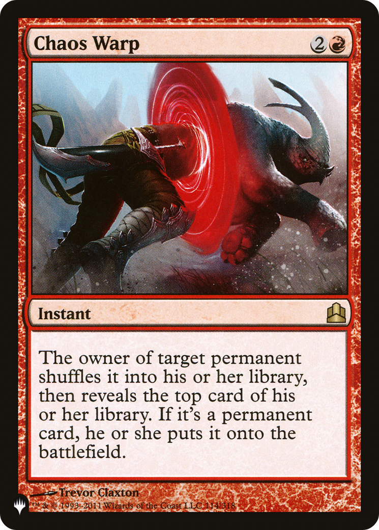 Chaos Warp (CMD-114) - The List