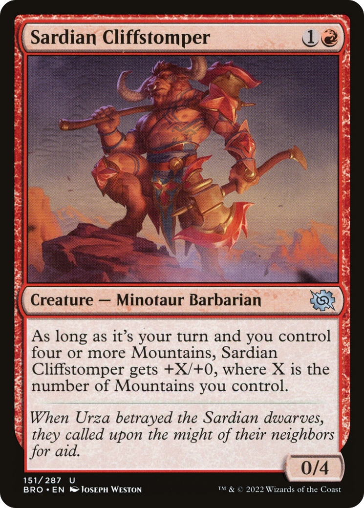 Sardian Cliffstomper (151) Foil - The Brothers' War