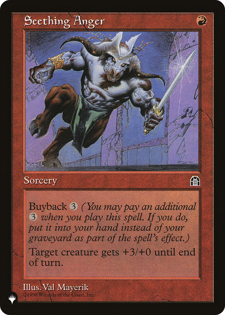 Seething Anger (Retro) (STH-96) - The List