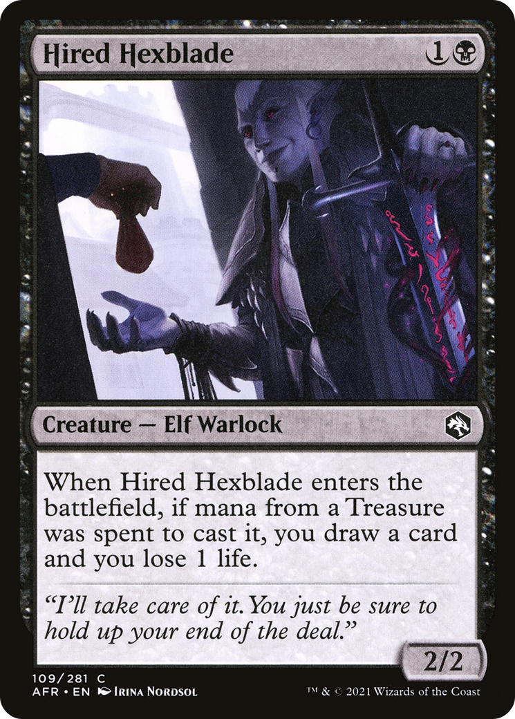 Hired Hexblade (109) Foil - Adventures in the Forgotten Realms