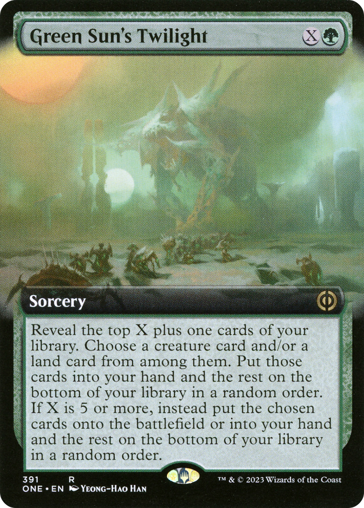 Green Sun's Twilight (Extended Art) (391) Foil - Phyrexia: All Will Be One