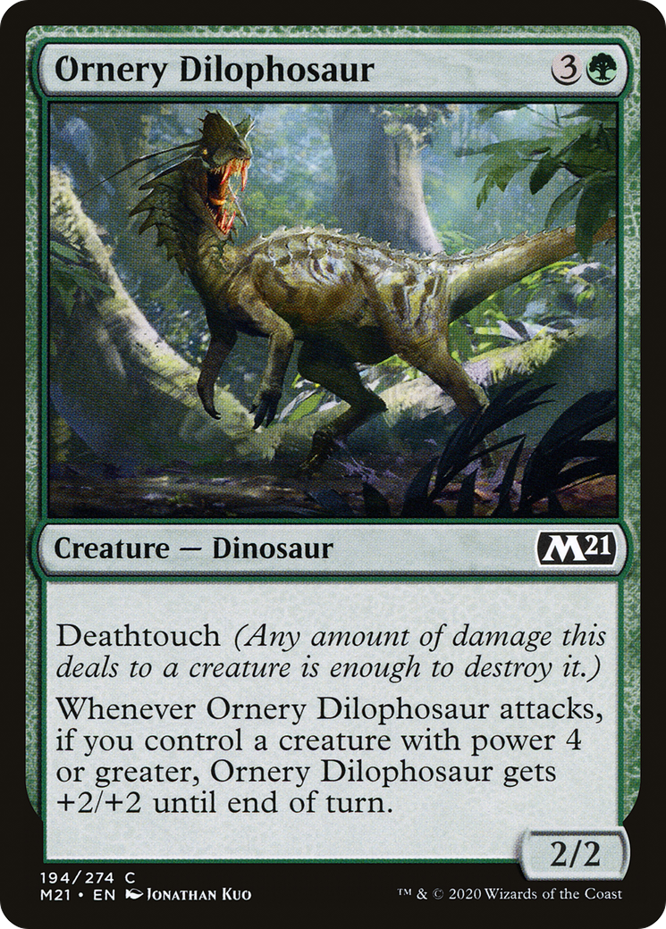 Ornery Dilophosaur (194) - Core Set 2021