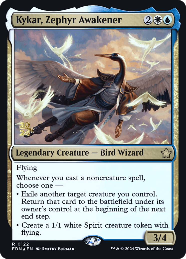 Kykar, Zephyr Awakener (122) Foil - Foundations Promos